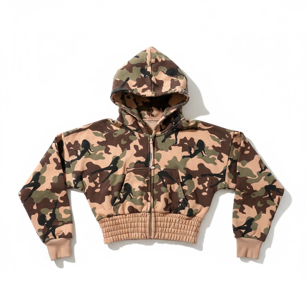 ARMÉE GIRL TRACKSUIT - CROPPED HOODIE (MOCHA BROWN)