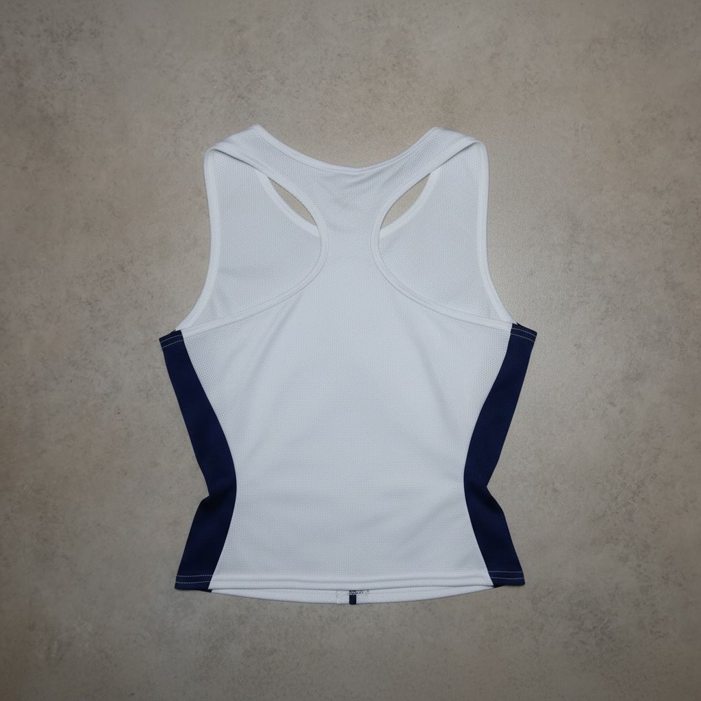 Pre-Order | England Zip Up Racer Back Jersey - White and Navy